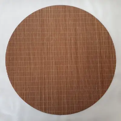 [Tea Mat] Natural Round Bamboo Tea Mat Table Placemat