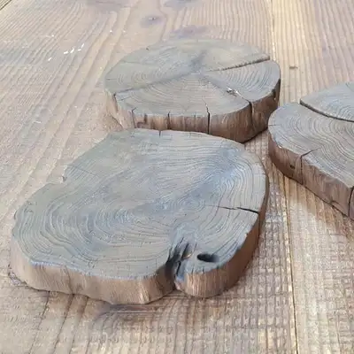 Domestic Incense Wood Coaster Large Size Tea Cup Saucer 1 Piece