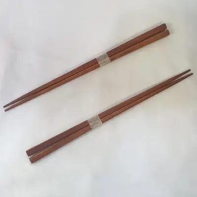 Lacquered Jujube Wood Chopsticks (Short) 1 Set for Adults