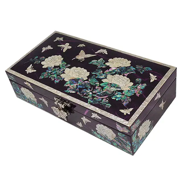 Size 7 Single-Tier Jewelry Box - Peony Purple