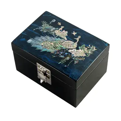 Jewelry Box (Medium) - Peacock (Blue)