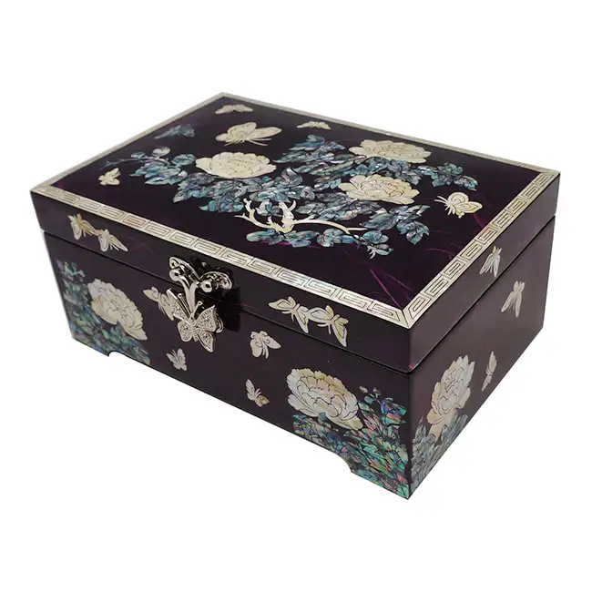 Jewelry Box Size 6 Single Tier - Peony Purple
