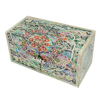 [Openwork] Twin Box (Medium) - Arabesque Butterfly (Black)