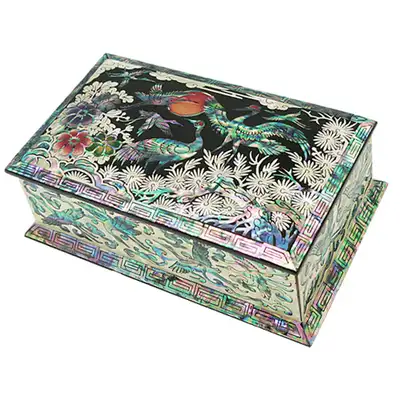斜線名刺入れ 松鶴3 黒