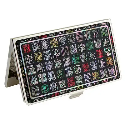 螺鈿漆器 名刺ケース 寒梅図