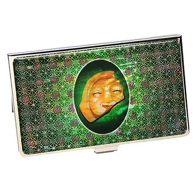 螺鈿漆器 名刺ケース 水纹瓦文様