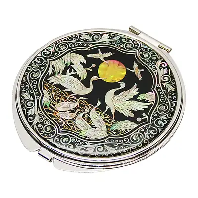 螺钿手镜 草纹松鹤纹