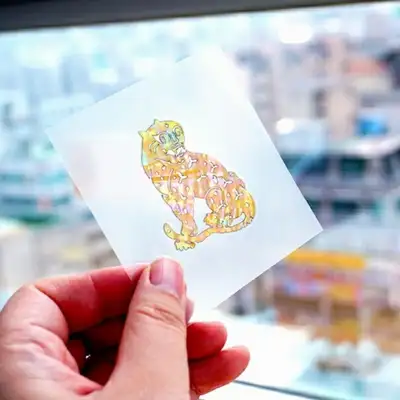 願いの欠片 虎 螺鈿ステッカー