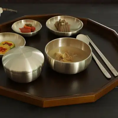 Myungsung Yugi Bangja Yugi Plum 1-Person Bapsang Tableware Set (Solo Dining Set)