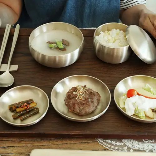 Myeongseong Yugi Bangja Yugi Shinok Tableware 1-Person Bansang Rice Bowl Set — 3