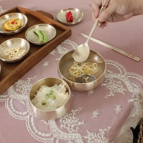 Myeongseong Yugi Bangja Yugi Shinok Tableware 1-Person Bansang Rice Bowl Set — 5