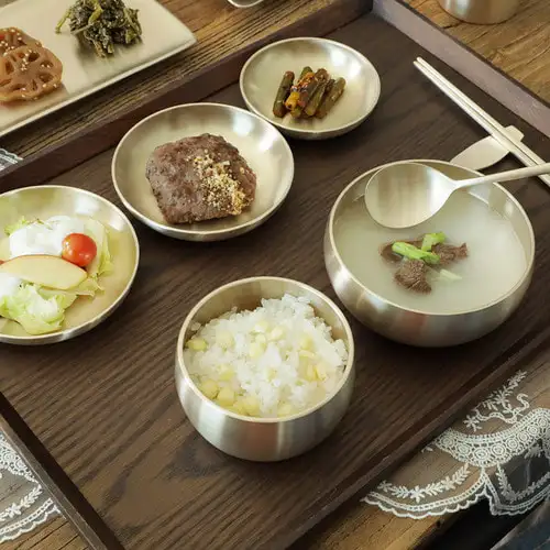 Myungsung Yugi Bangja Practical Shin-Ok Tableware Set Brass Dinnerware Set — 4