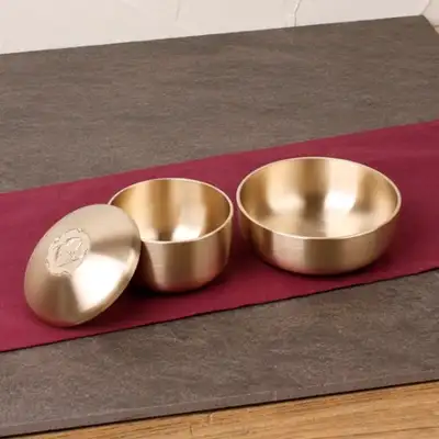 Myungsung Yugi Crane Carving Single-Serve Set (Rice Bowl, Soup Bowl)