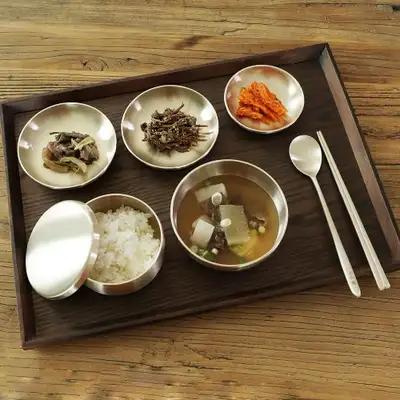 Myeongseong Bangja Utensil One-Person Bansan Rice Bowl Set - Utensil Dish Set
