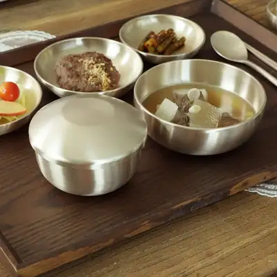 명成유기 方字 玉食器 鴛鴦セット 銅鉢