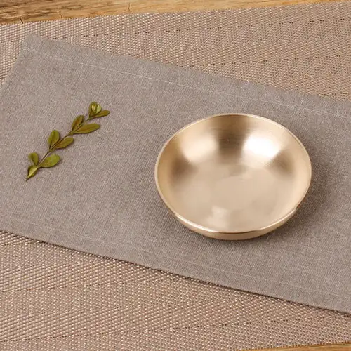 Myeongseong Yugi Changi No. 2 (Small Changi / 10cm Diameter) Brass Dinnerware Brass Plate Brass Bowl