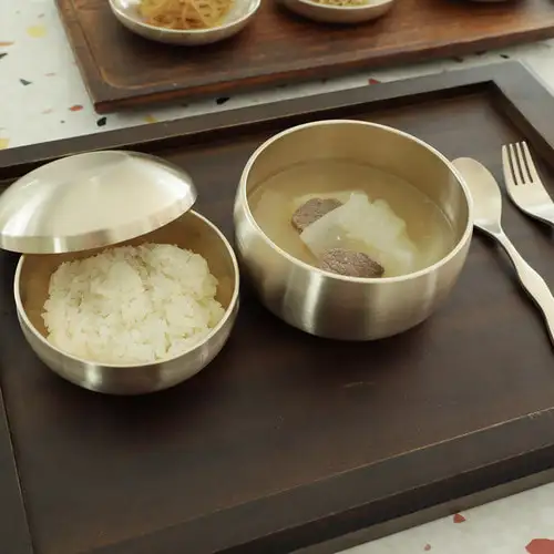 Myungsung Bangja Infant Tableware Set - Bowl & Spoon/Fork Set — 6