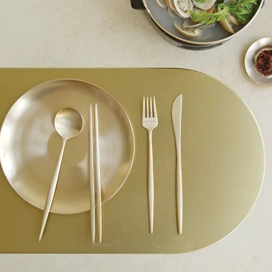 Bangjjayugi Bronze Tableware Western Dinner 1-Person Complete Set 5P — 3