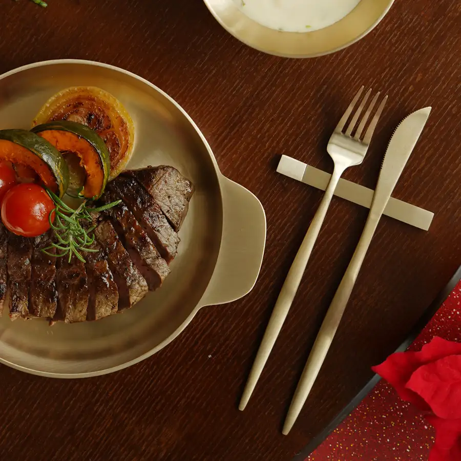 Bangjjayugi Bronze Tableware Western Dinner 1-Person Complete Set 5P — 4