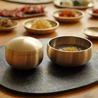 方字鋳物 月型玉食器 1人用