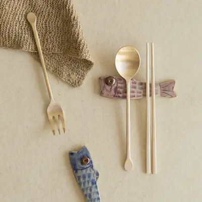 Bangja Yugi Children's Round Spoon and Fork Set - 4 Piece