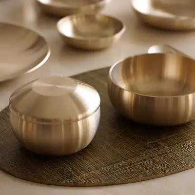 Bangja Yugi Brass Tableware Set - Single Serving