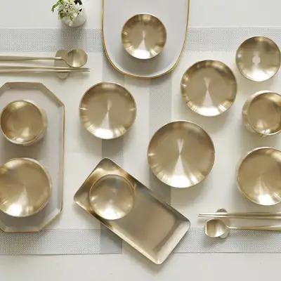 [+Oval Spoon Rest 2P] Bangjja Yugi Line 2-Person Bansang Set