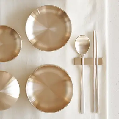 Bangjja Yugi Bronze Tableware Set for One