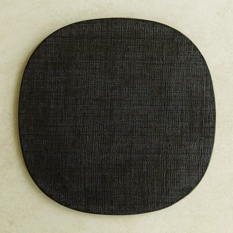 Domestic-Made Lacquer Square Tray Black — 2