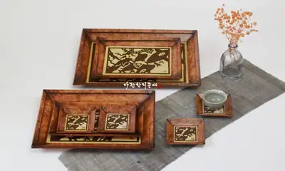 Ulsan Rock Carving Tray Gift Set