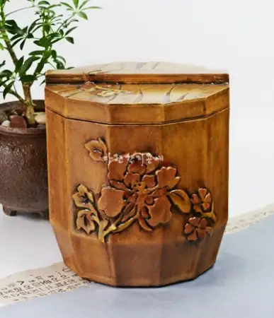 Peony Flower Handmade Hanji Grain Jar 10kg