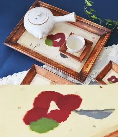 Floral Pattern Hanji Tray