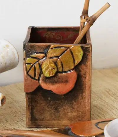 Persimmon Wood Spoon and Tea Tool Rest