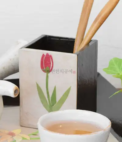 Hanji Flower Embroidery Spoon Rest