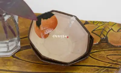 Persimmon Red Concave Teacup Coaster