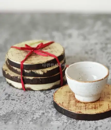 Vintage Hanji Tea Coaster (Round) — 1