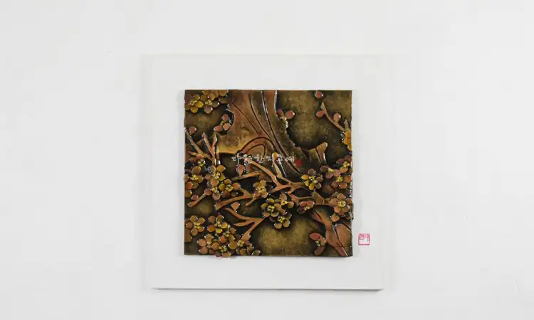 Antique Plum Tree Hanji Paper Frame
