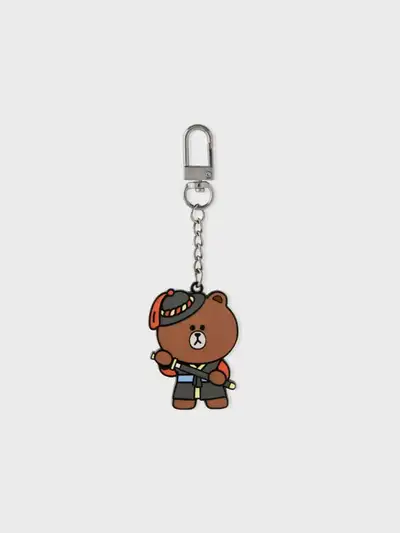 Line Friends 布朗旅游者金属钥匙扣