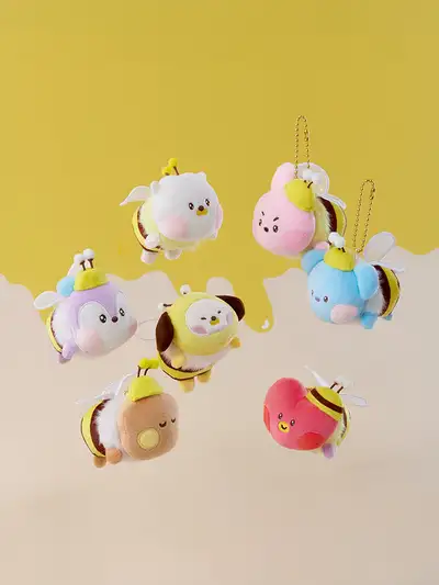 BT21 迷你迷你蜜蜂毛绒钥匙扣