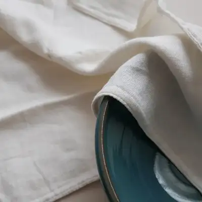 Reinforced Fine Linen 2-Layer Kitchen Towels, Set of 4