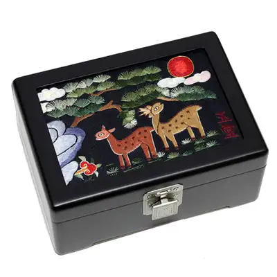 Jewelry Box with Ten Symbols of Longevity Embroidery (Small)