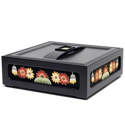 Embroidered Sewing Box with Chrysanthemum (Traditional Pincushion)