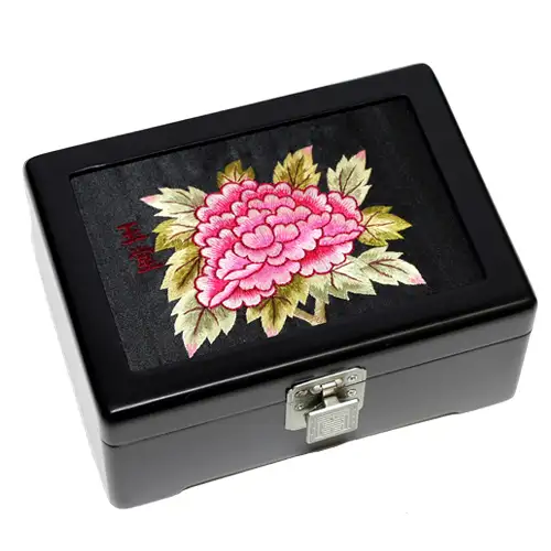 刺繡寶石盒 外木單線繡 (小)