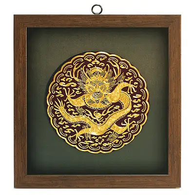 金糸コンリョンポ刺繍額(小2)