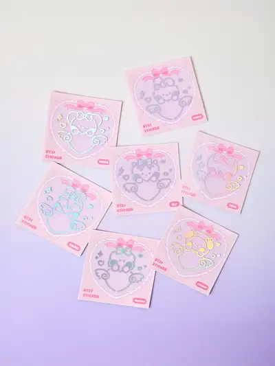 BT21 ミニニ リボンド ユー ホログラム 中型ステッカー（2個入り）