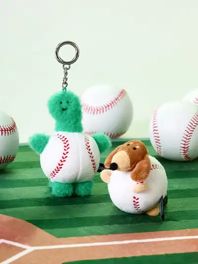 ジョグマン野球ぬいぐるみキーリング