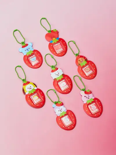 BT21 ストロベリーパーティー ミニフォトホルダーキーリング