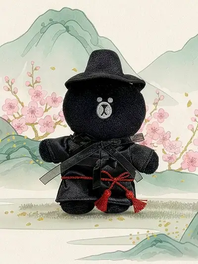 LINE FRIENDS ブラウン K-スーベニア 저승사자 ぬいぐるみ キーリング