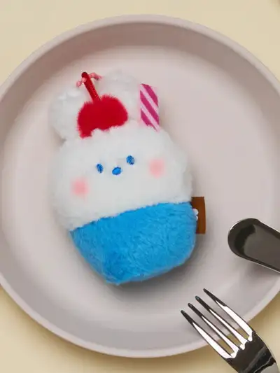 ラインフレンズ ミニニ デザートカフェ コニニ クリームソーダ ぬいぐるみ キーリング