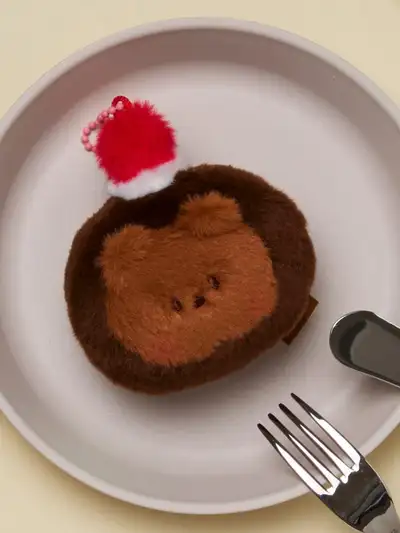 LINE FRIENDS ミニニ デザートカフェ ブニニ チョコロール ぬいぐるみ キーリング